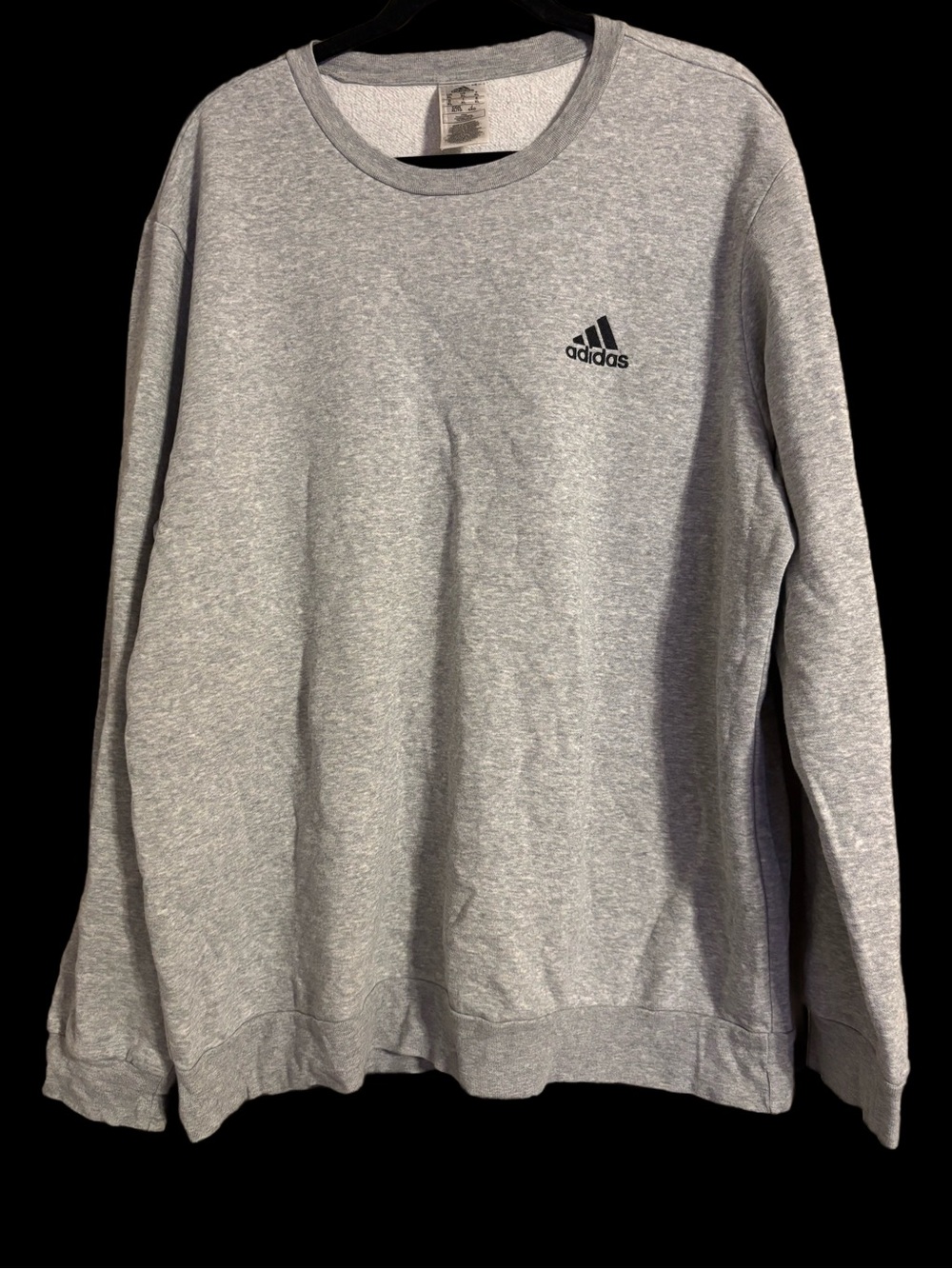 Adidas Embroidered Logo Gray  Crewneck Sweatshirt Men’s/Unisex XL
